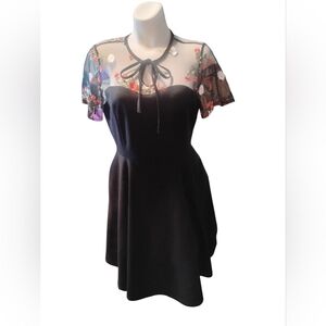 Elegant Black Floral Dress
